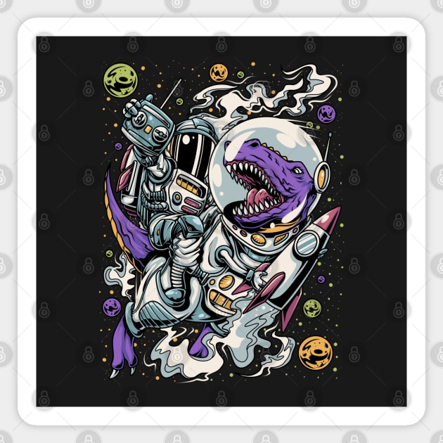 Dinosaur Astronaut Sticker by BDAZ